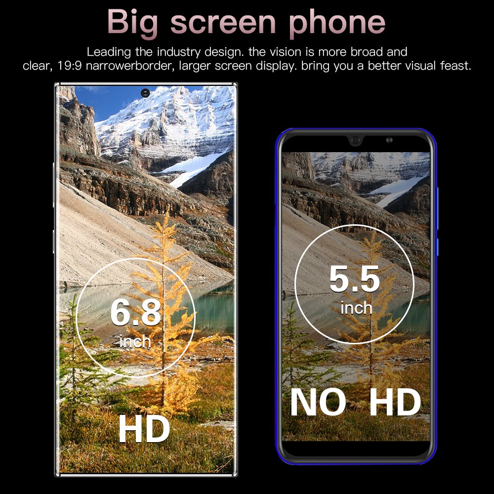 New Arrival Note 30+ 7.3 inches Smartphone Full Screen 16GB+1TB 5G Mobile Phone Big Battery Original Cell Mobil Phone